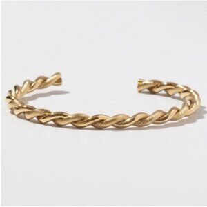 New! Anthropologie Gold Braided Cuff Bracelet (1057) NWOT